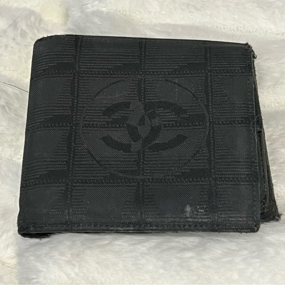 Black Chanel canvas/leather Wallet